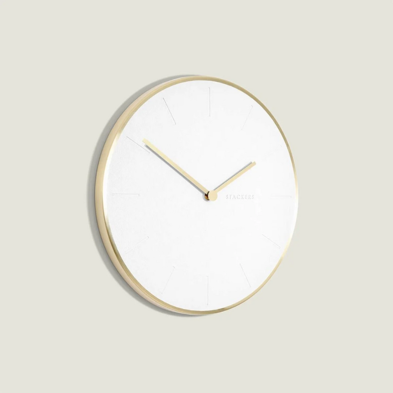 Stackers Wall Clock - White