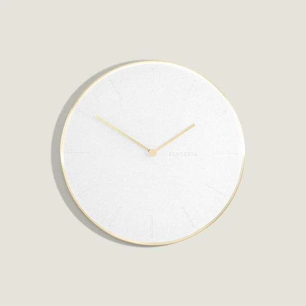 Stackers Wall Clock - White