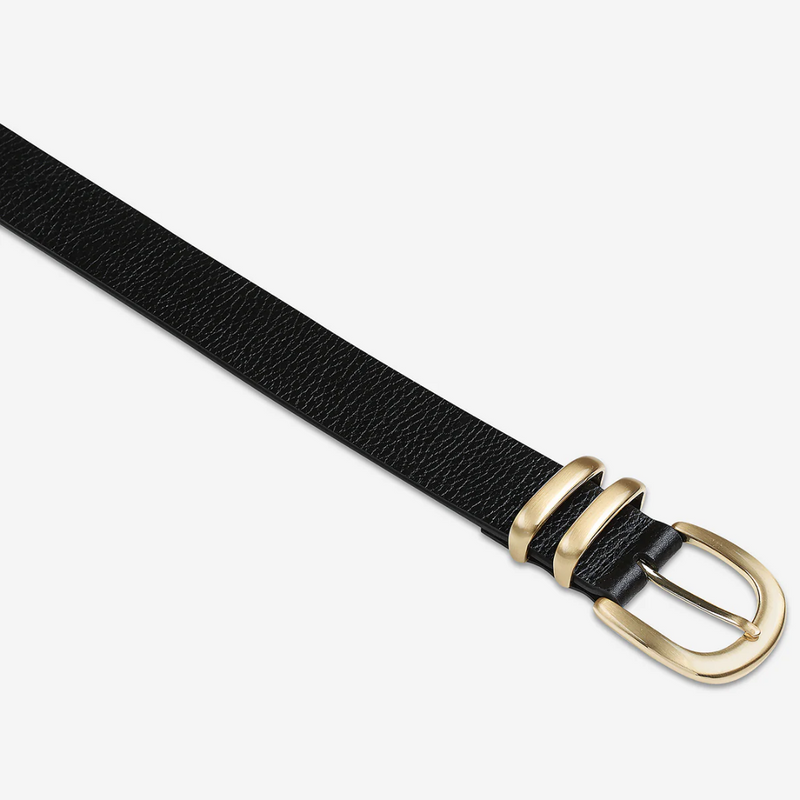 Let It Be Belt - Black + Gold