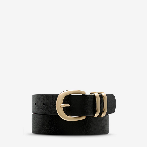 Let It Be Belt - Black + Gold