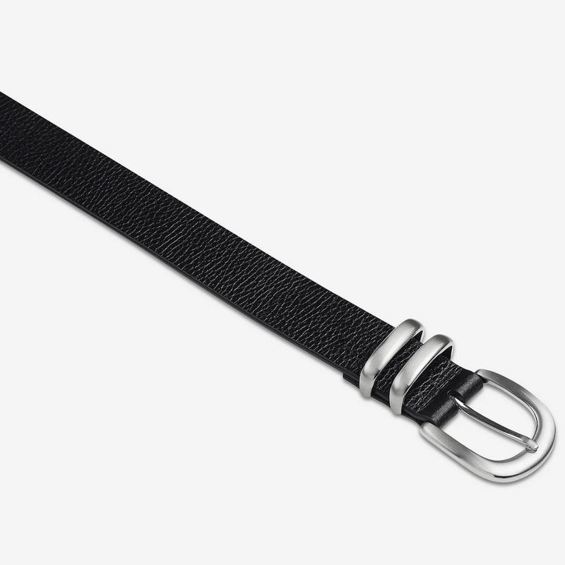 Let It Be Belt - Black + Silver