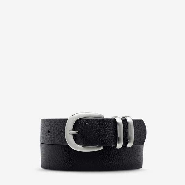 Let It Be Belt - Black + Silver