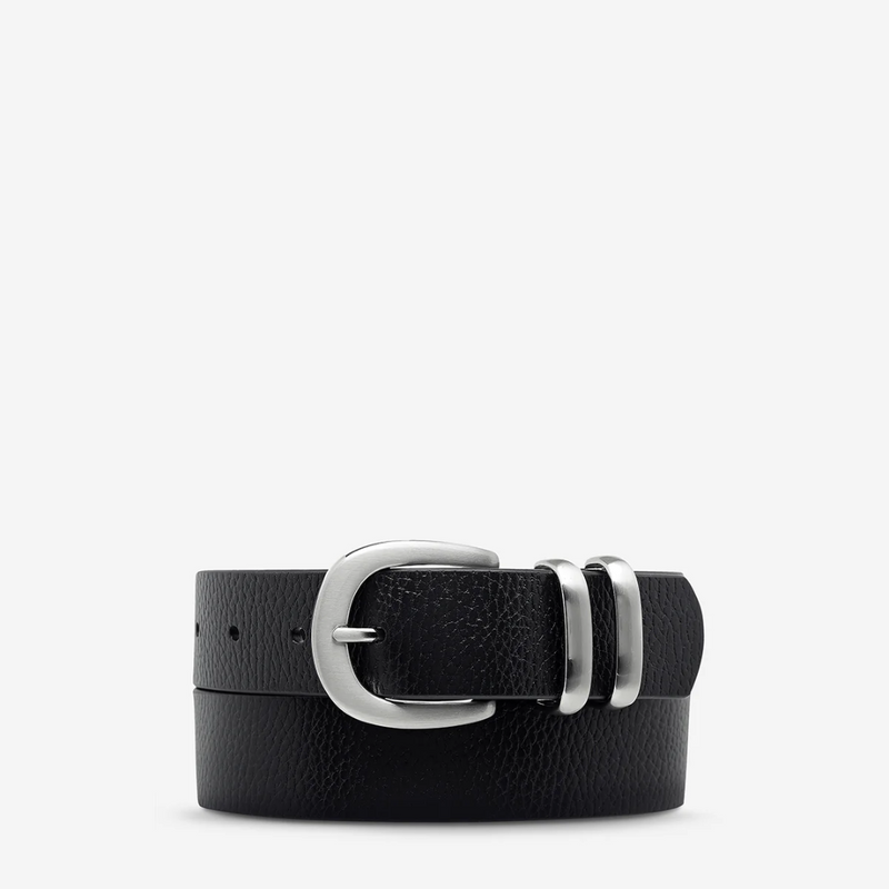 Let It Be Belt - Black + Silver