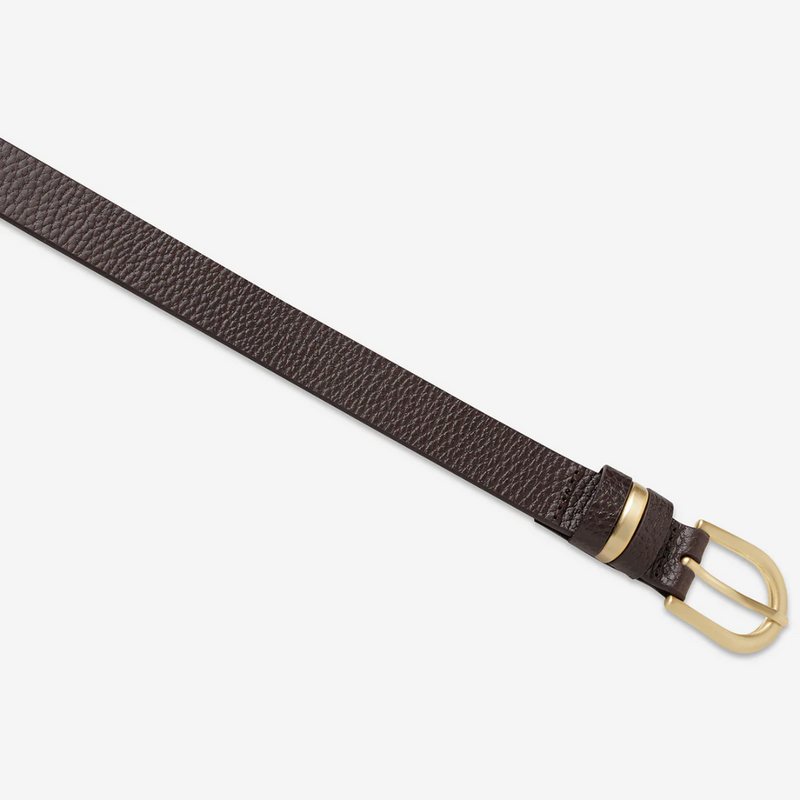 Over And Over Belt - Chocolate + Gold