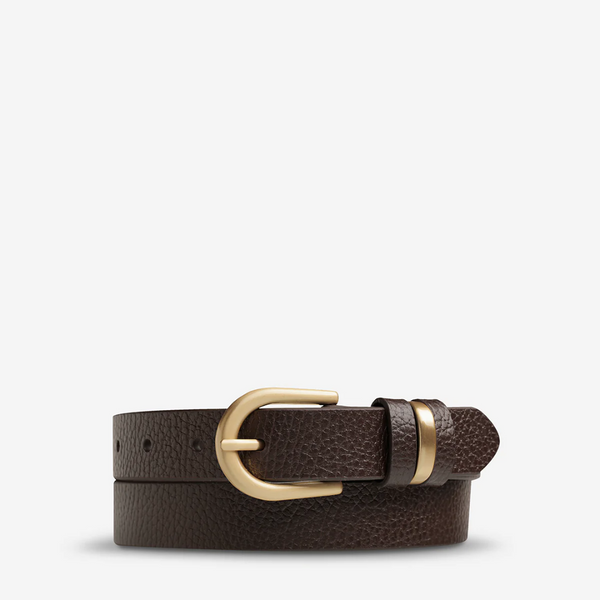 Over And Over Belt - Chocolate + Gold