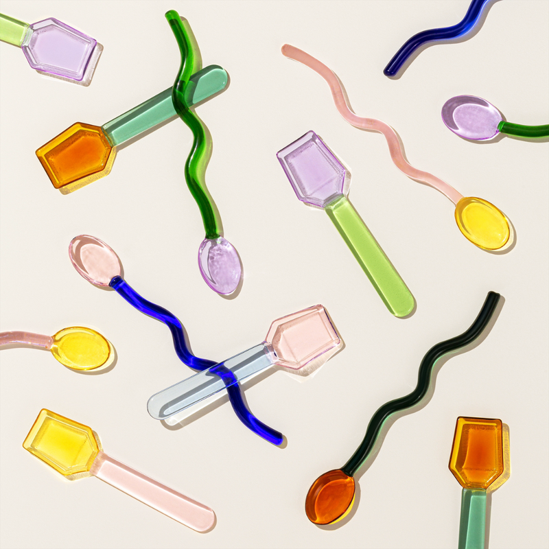 Glass Cocktail Stirrer Set
