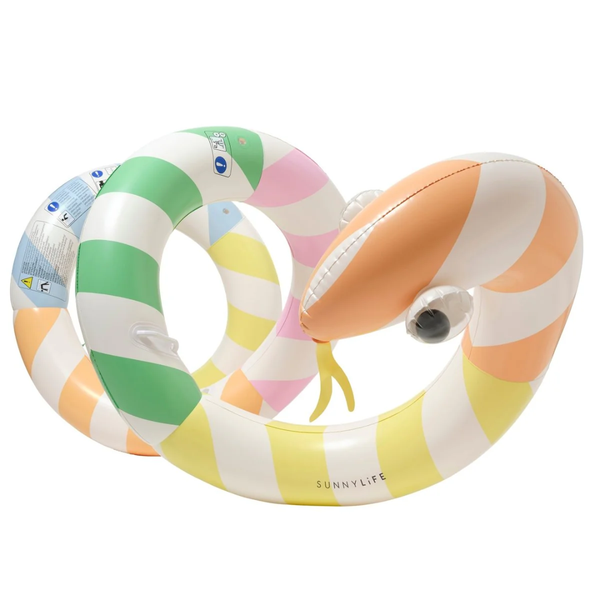 Giant Inflatable Noodle Poolside - Sorbet Stripe