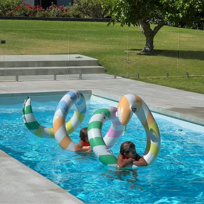 Giant Inflatable Noodle Poolside - Sorbet Stripe