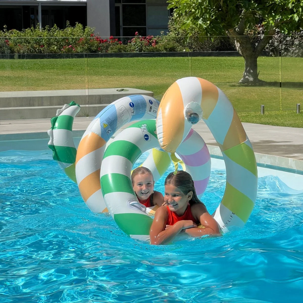 Giant Inflatable Noodle Poolside - Sorbet Stripe