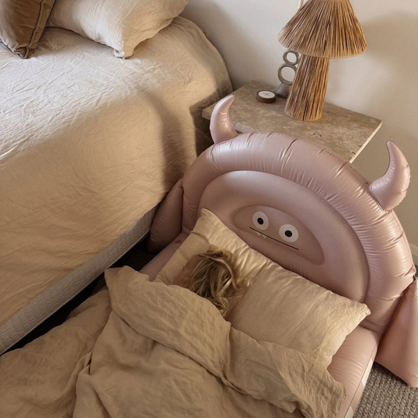 Kids Sleepover Bed - Monster Pink