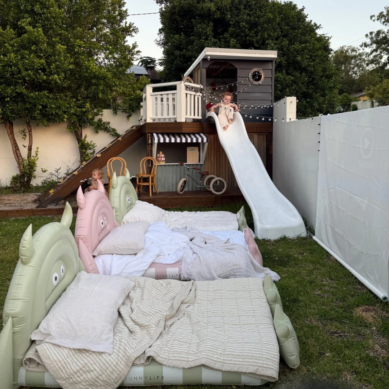 Kids Sleepover Bed - Monster Pink