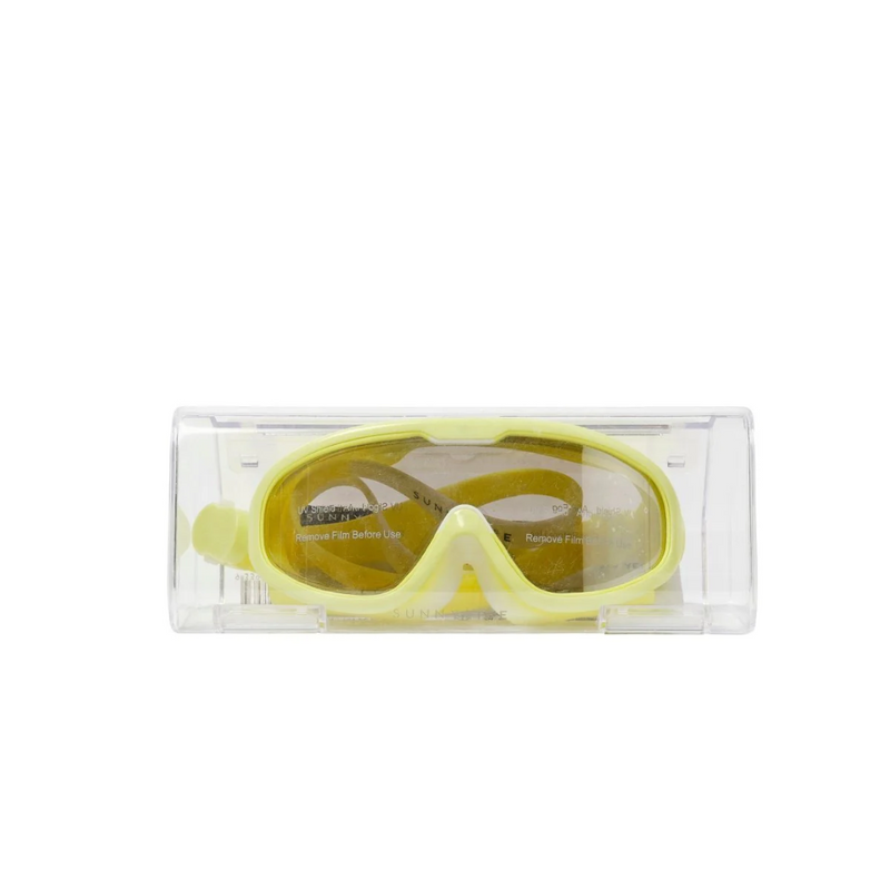 Kids Swim Mask Salty The Shark - Neon Yellow