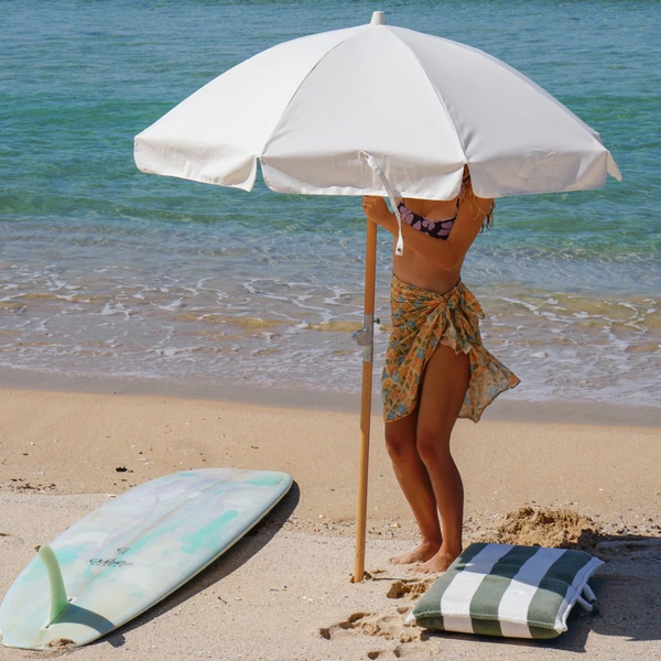Luxe Beach Umbrella - Cream