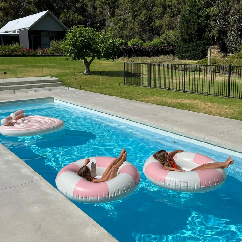 Luxe Tube Pool Ring Stole My Heart - Pink Stripe