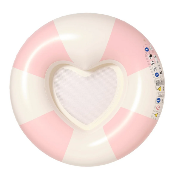 Luxe Tube Pool Ring Stole My Heart - Pink Stripe