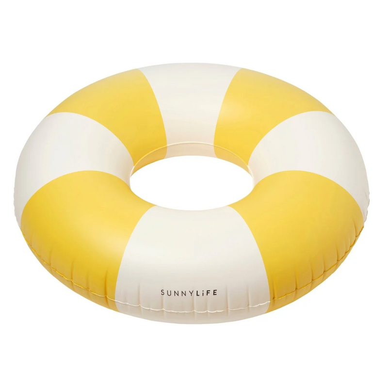 Tube Pool Ring - Sunshine Yellow Stripe