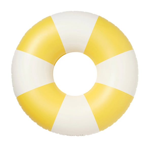 Tube Pool Ring - Sunshine Yellow Stripe