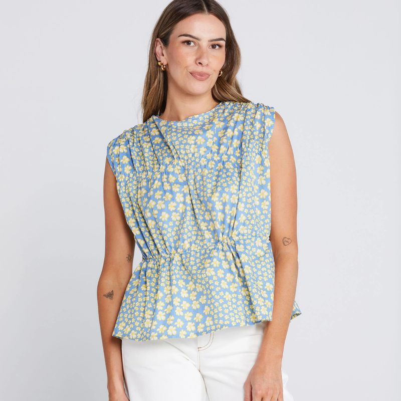 Belle Tie Top - Sky Garden