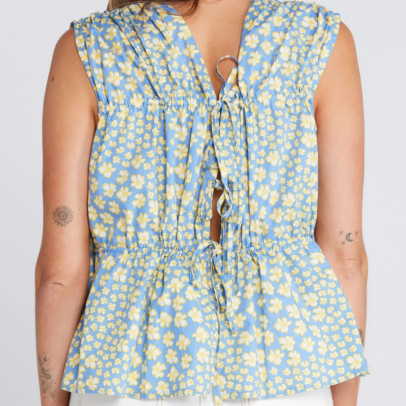 Belle Tie Top - Sky Garden
