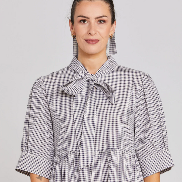 Thing Thing Nightfall Dress - Midnight checkers – The Urban Studio