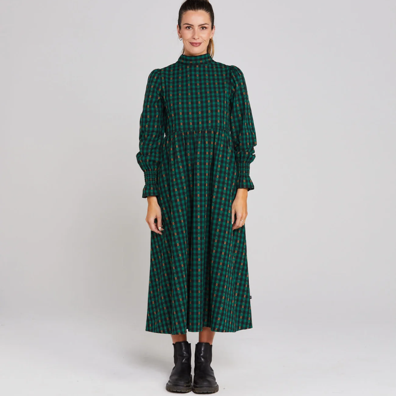 Joyful Dress - Petal Plaid