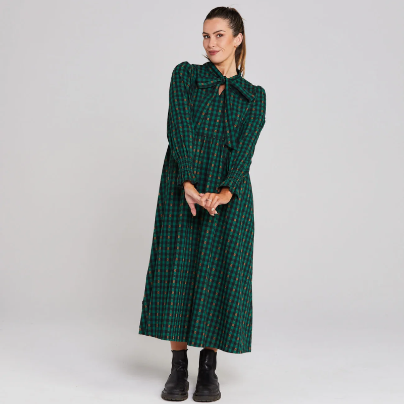 Joyful Dress - Petal Plaid
