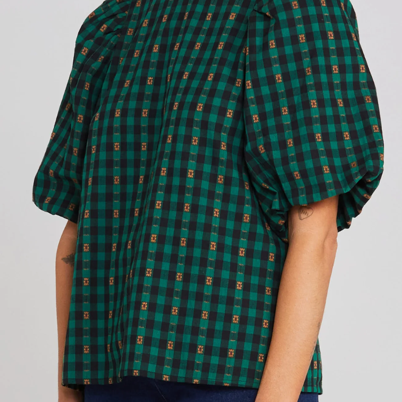 Lucie Top - Petal Plaid
