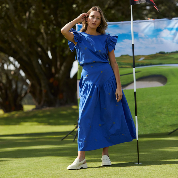 Aria Skirt - Cobalt Blossom