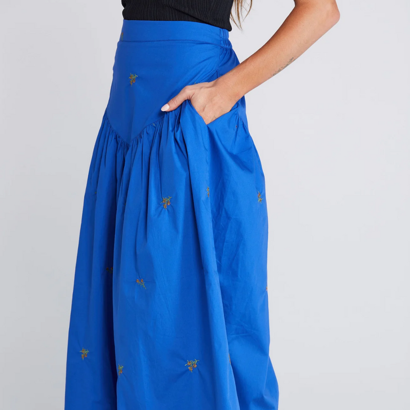 Aria Skirt - Cobalt Blossom