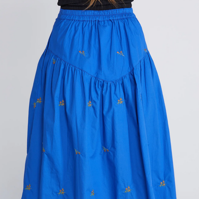 Aria Skirt - Cobalt Blossom