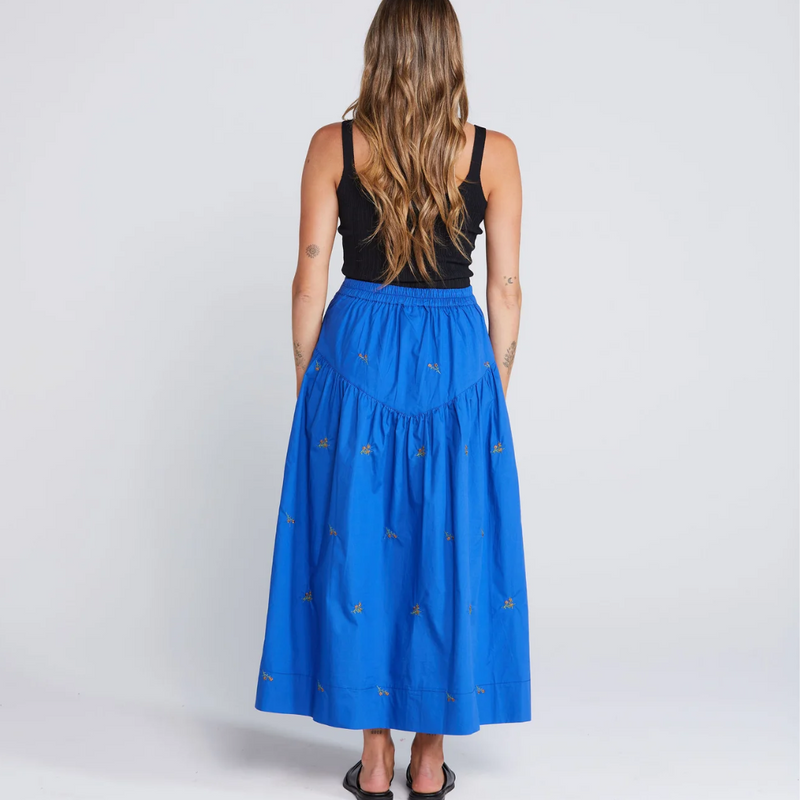 Aria Skirt - Cobalt Blossom
