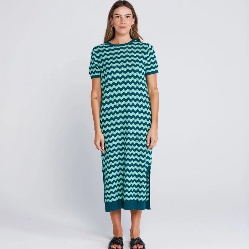 Squiggle Dress - Sage + Cypress