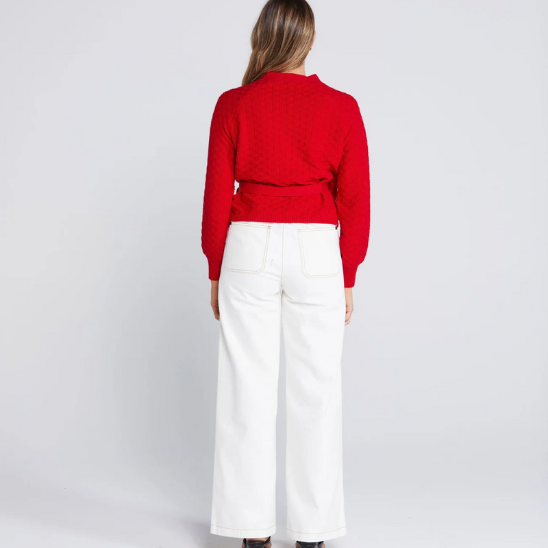 Wrapt Cardigan - Sizzling Scarlet