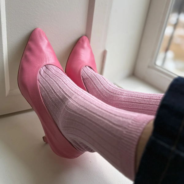 Her Socks Lurex - Sparkling Rose