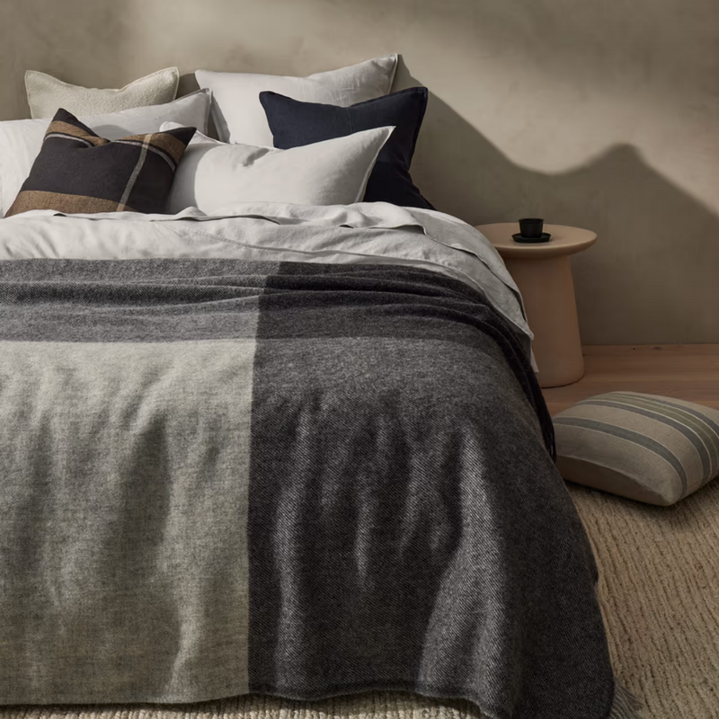 Riverton Throw - Charcoal