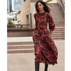 Tangent Dress - Clay Floral