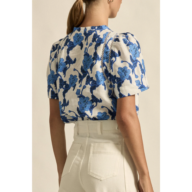 Recollect Top - Azure Bouquet