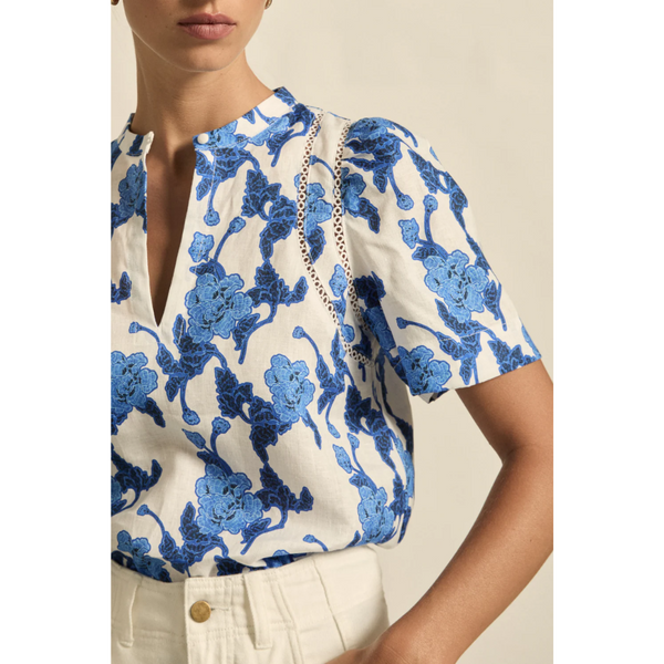 Recollect Top - Azure Bouquet