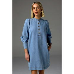 Elocution Dress - Light Washed Denim