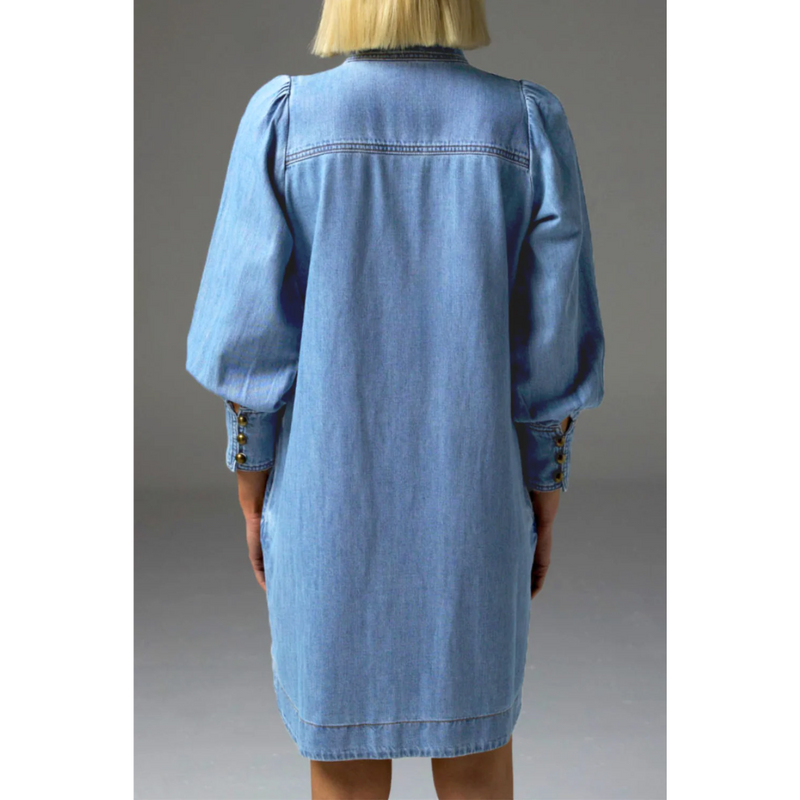 Elocution Dress - Light Washed Denim