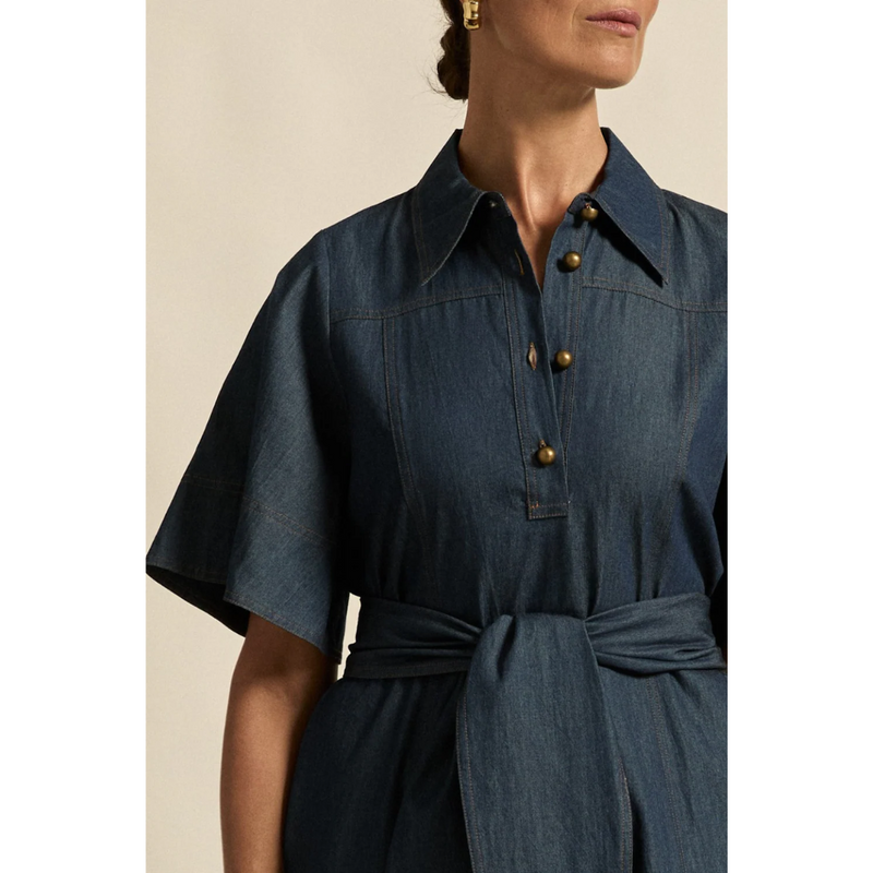 Cameo Dress - Dark Chambray