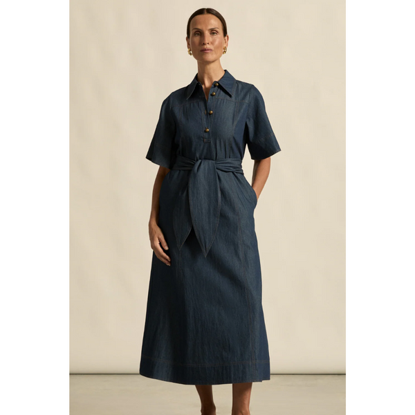 Cameo Dress - Dark Chambray