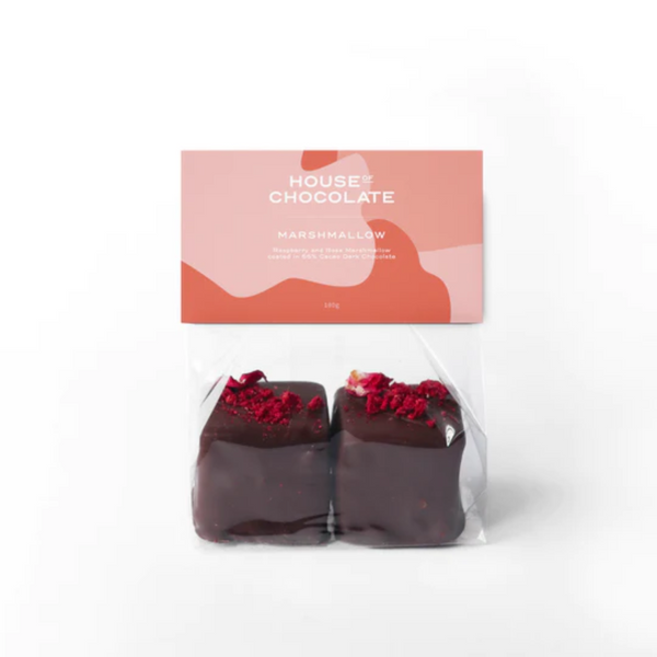 Raspberry Rose Chocolate Dipped Marshmellows - 2 pack