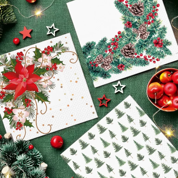 Poinsettia Paper Napkin