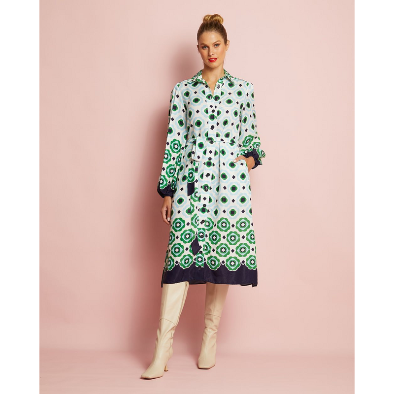 Willow Shirt Dress - Geo Print