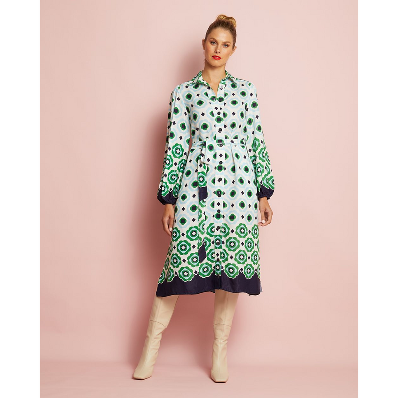 Willow Shirt Dress - Geo Print