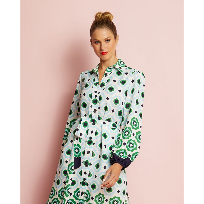 Willow Shirt Dress - Geo Print