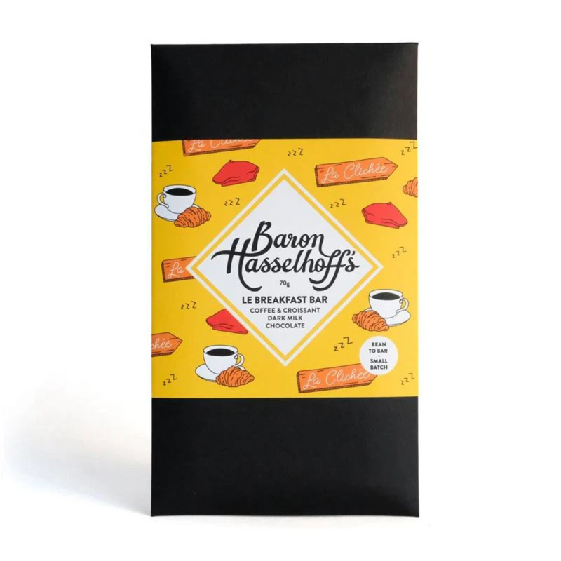 Le Breakfast - Coffee and croissant Dark Milk Chocolate Bar