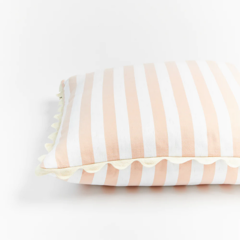 Woven Stripe Pink Cushion - 60cm
