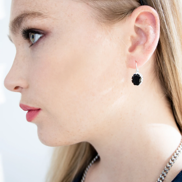 Sorbet Onyx Earrings - Silver